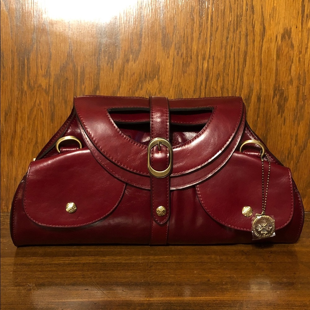NWT-Patricia Nash-Milania Convertible Satchel-Oxblood-Vintage Distressed-$249 - Picture 5 of 16